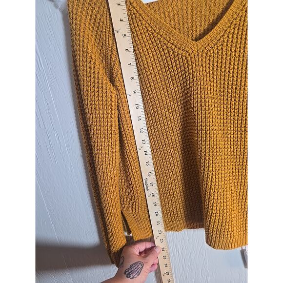 Cropped Knit Cozy Fall Sweater Womens Small Winter Grandmacore Fall Cozy - Picture 3 of 7